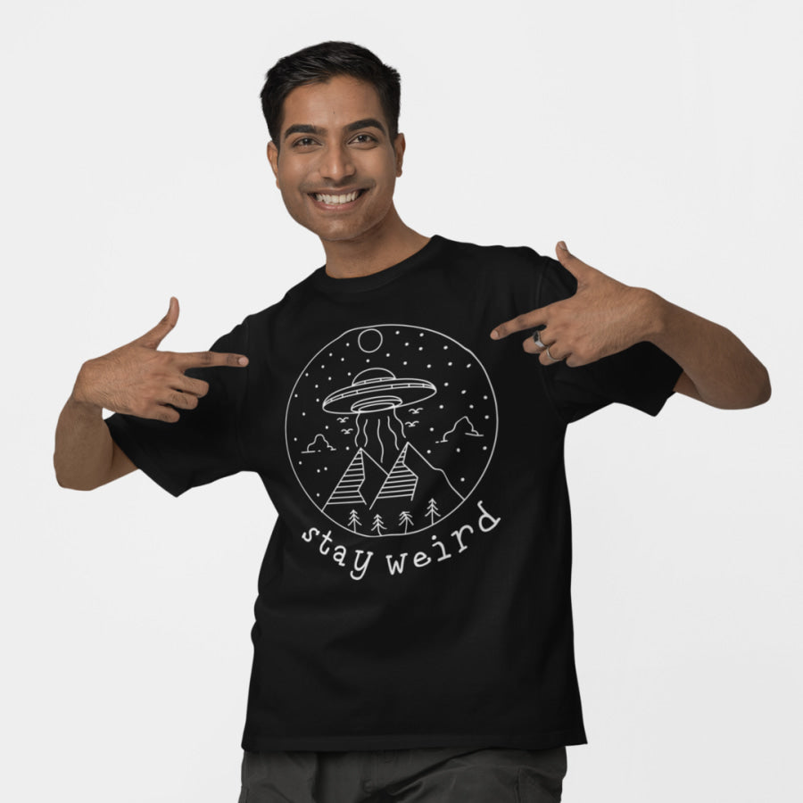 Stay Wierd Graphic Tee S / Black Mens T-shirt