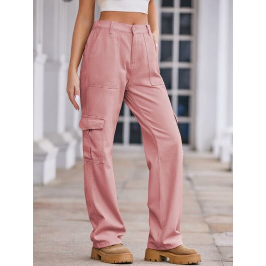 Straight Denim Cargo Pants Apparel and Accessories