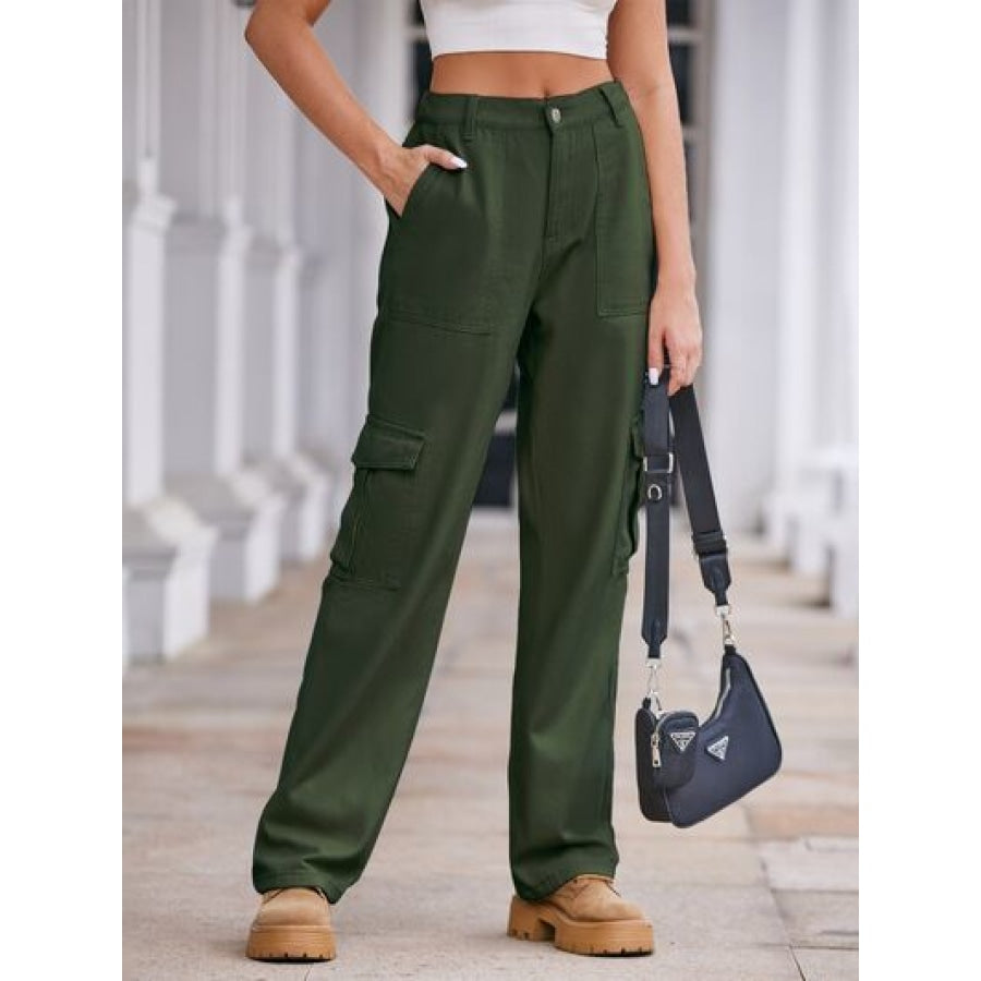 Straight Denim Cargo Pants Apparel and Accessories