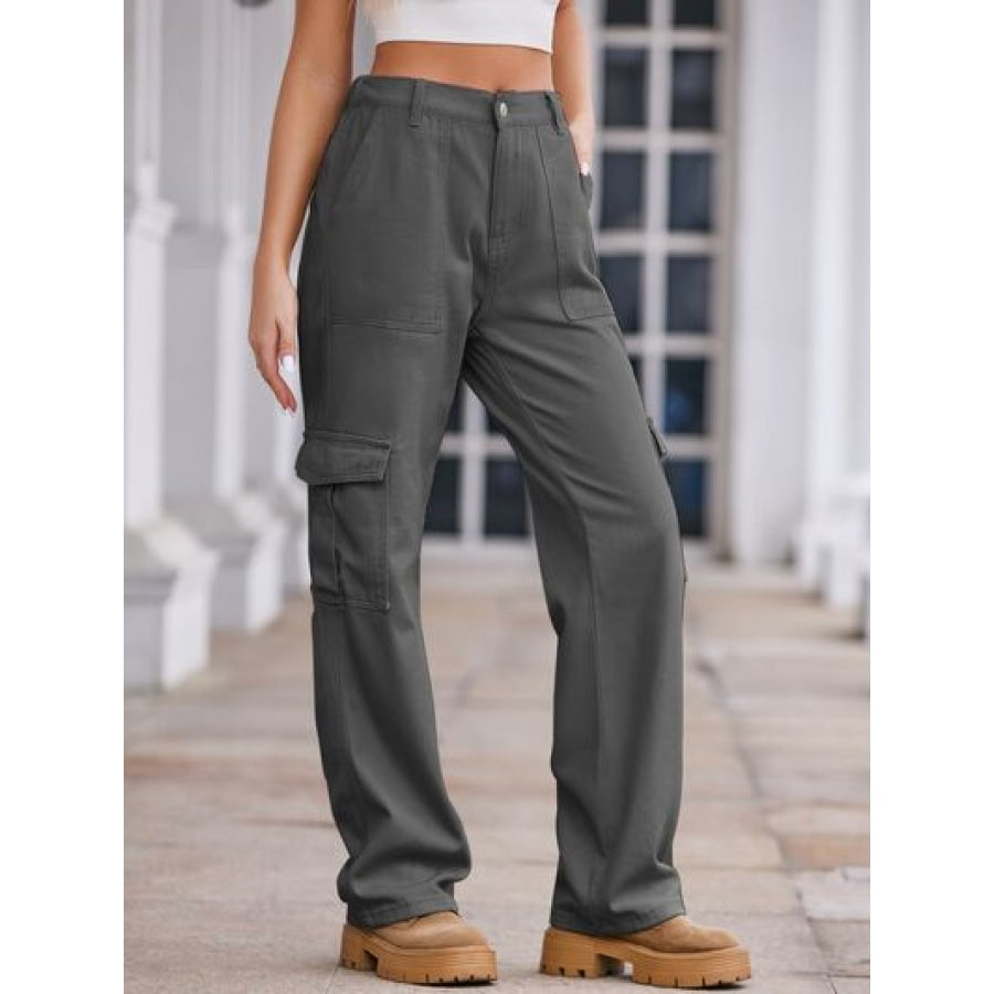 Straight Denim Cargo Pants Apparel and Accessories