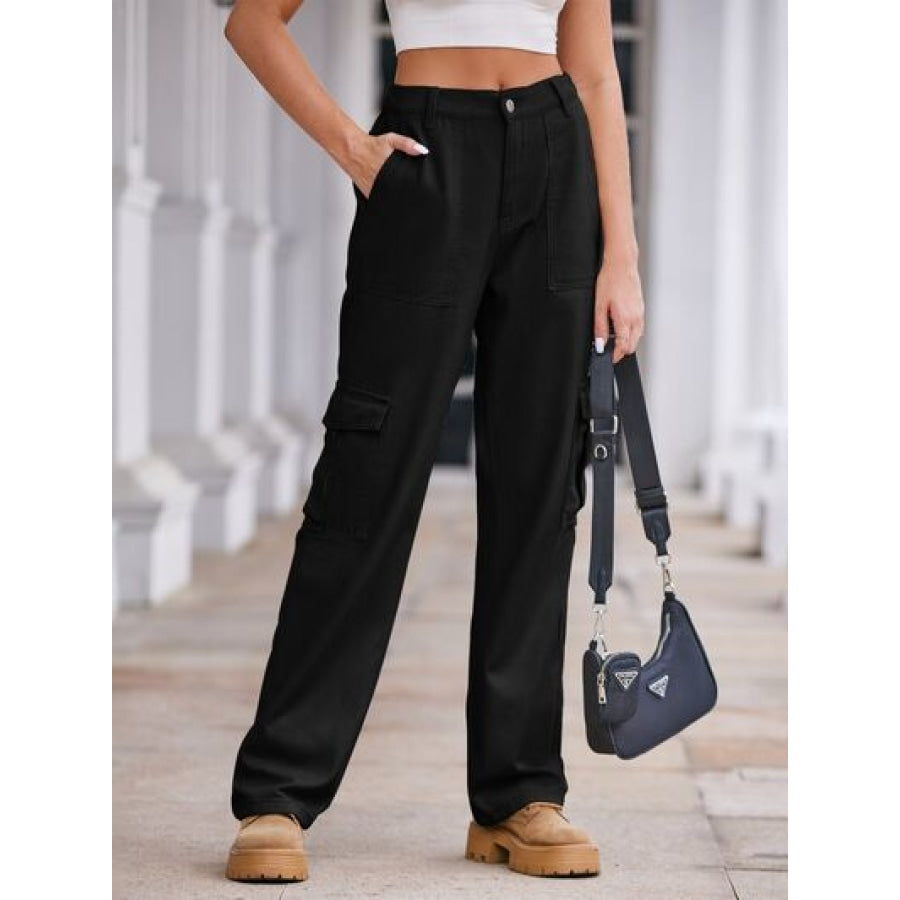 Straight Denim Cargo Pants Apparel and Accessories