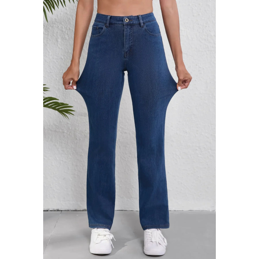 Straight Jeans with Pockets Medium / S Apparel and Accessories