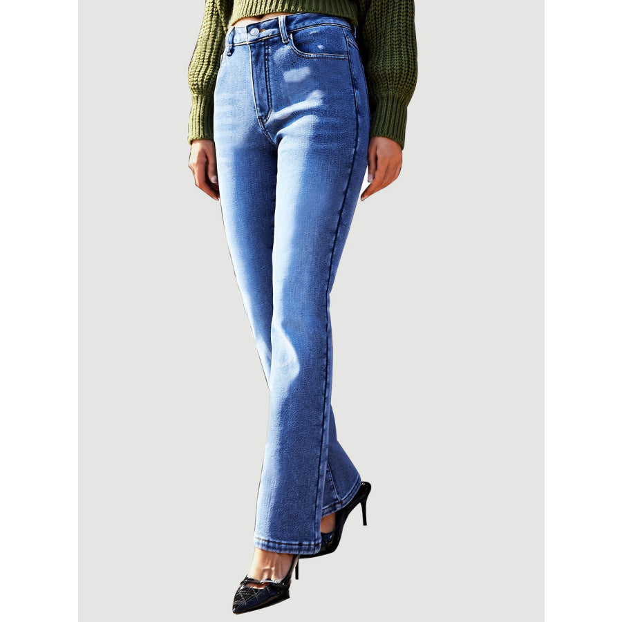 Straight Leg Jeans with Pockets Medium / XS Apparel and Accessories