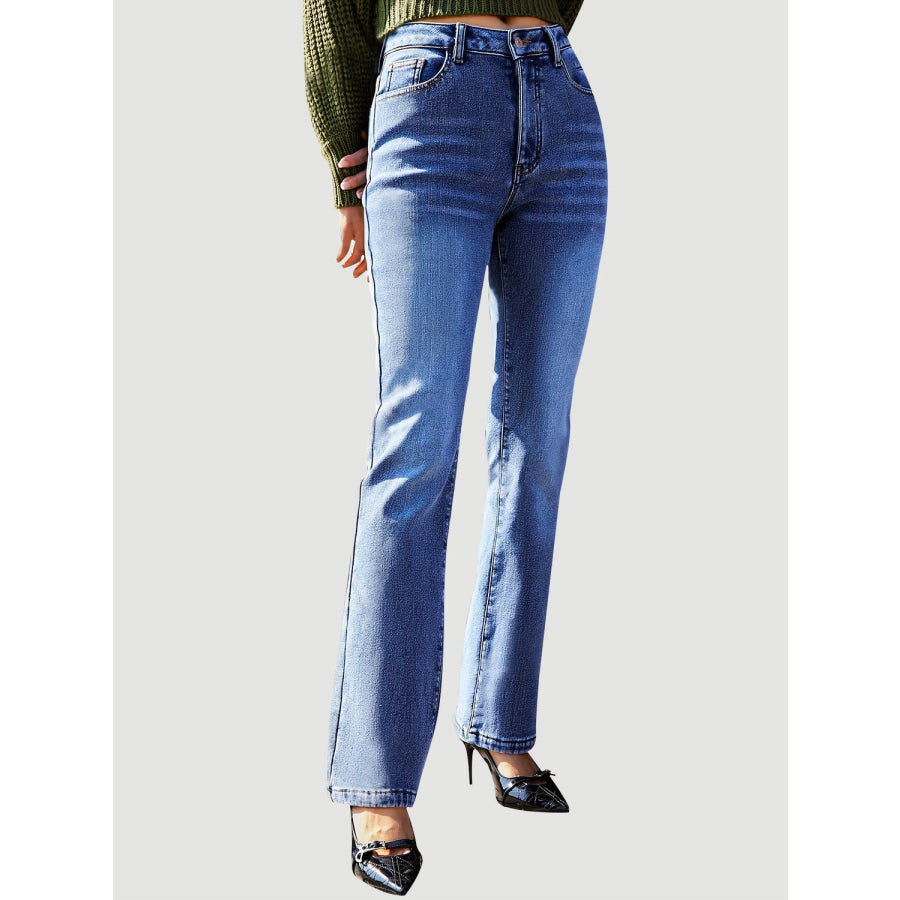 Straight Leg Jeans with Pockets Medium / XS Apparel and Accessories