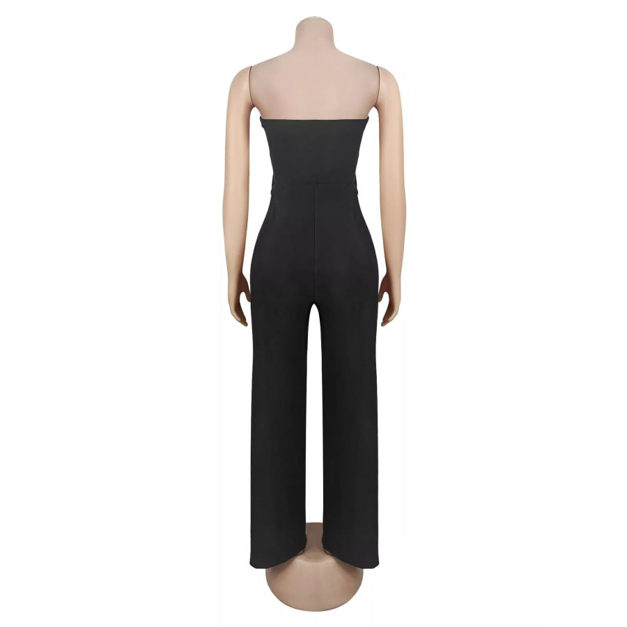 Strapless Cut-out Wide-Leg Jumpsuit Apparel and Accessories