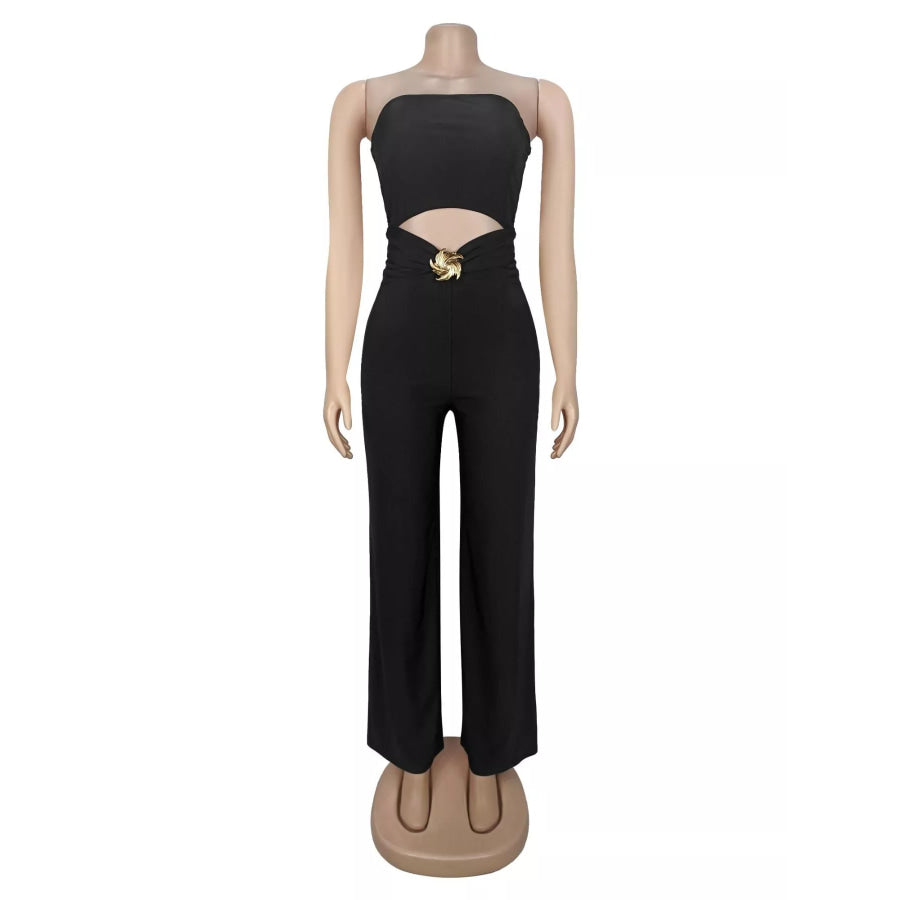 Strapless Cut-out Wide-Leg Jumpsuit Apparel and Accessories