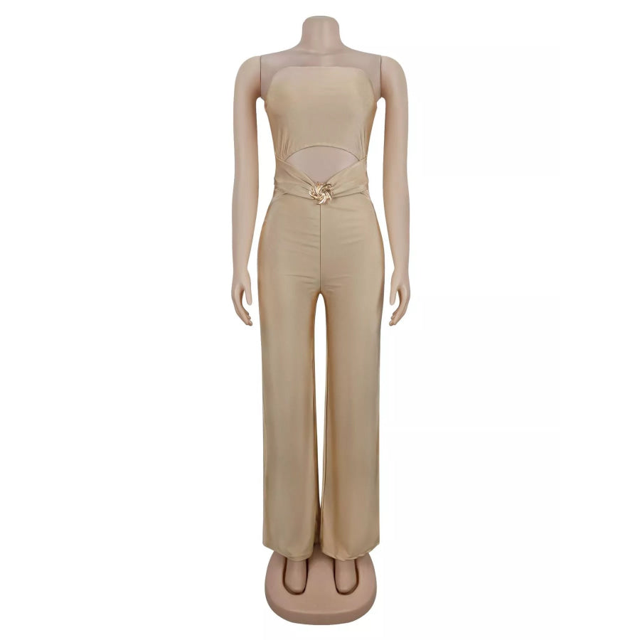 Strapless Cut-out Wide-Leg Jumpsuit Apparel and Accessories