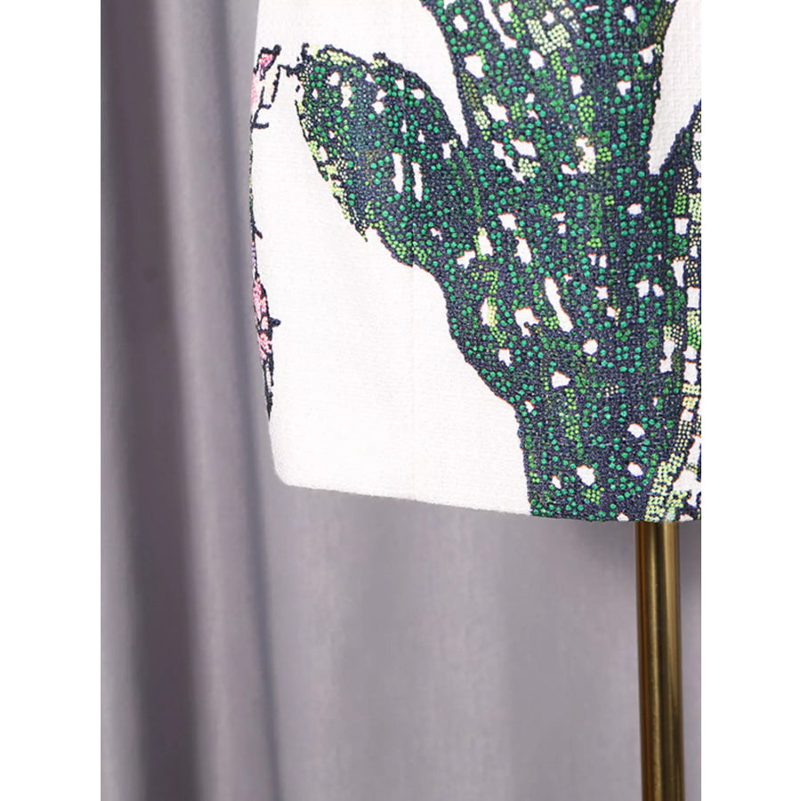 Strapless Floral Mini Dress Apparel and Accessories