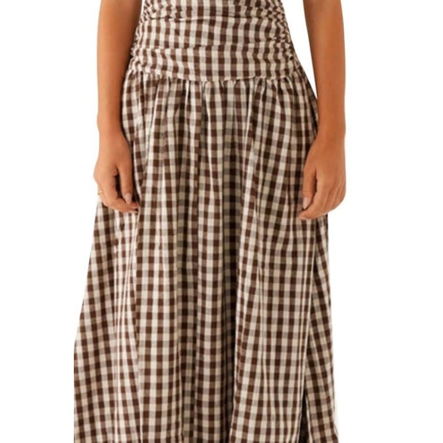 Strapless Ruched Maxi Dress Apparel and Accessories