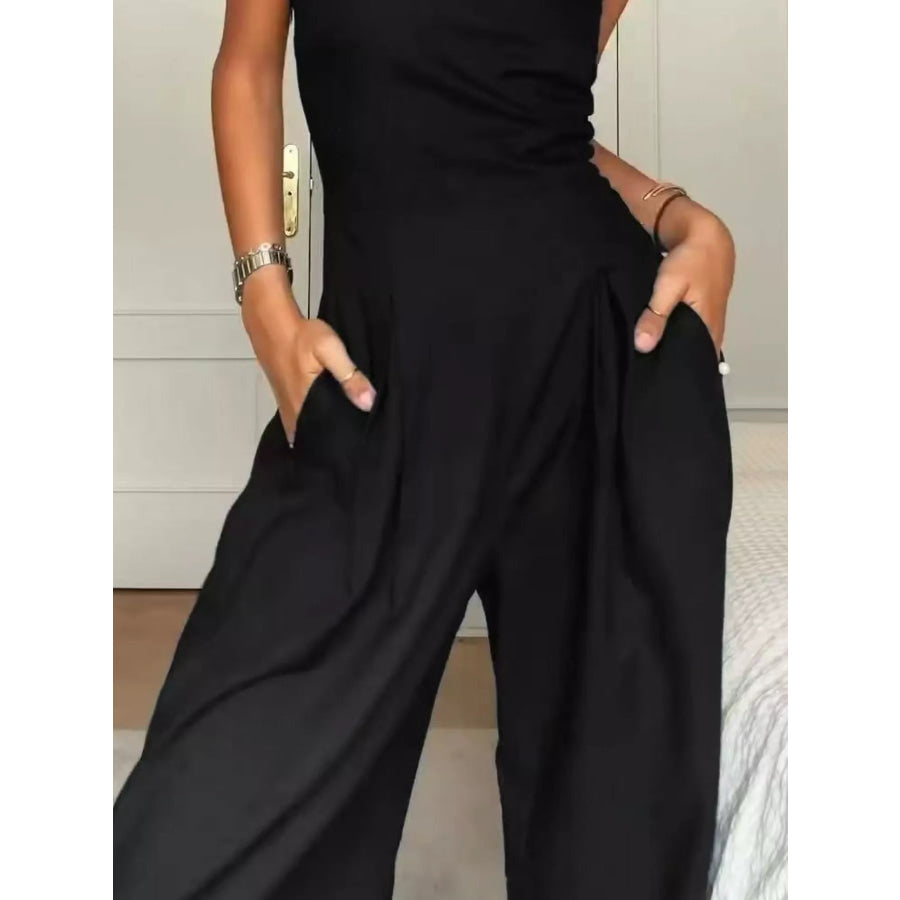 Strapless Wide Leg Jumpsuit Apparel and Accessories