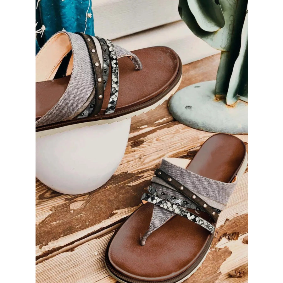 Strappy Thong Sandals Apparel and Accessories