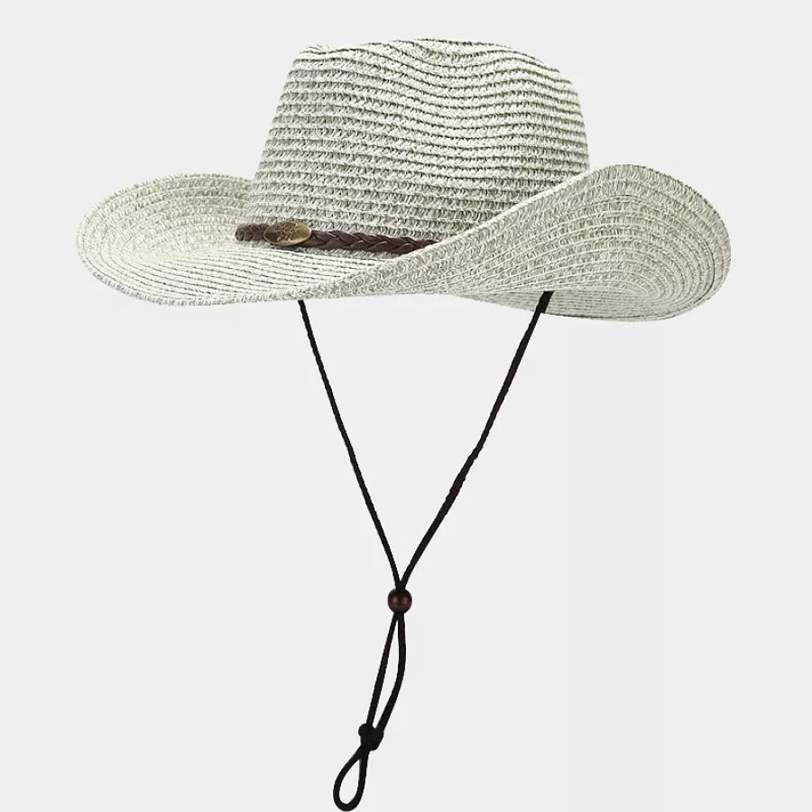 Straw Cowboy Hat Blue / One Size Apparel and Accessories