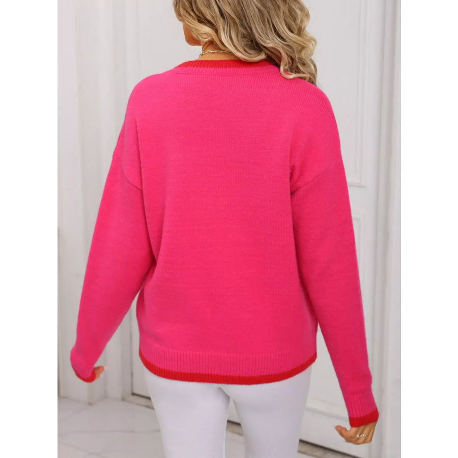 Strawberry Crew Neck Sweater Apparel and Accessories