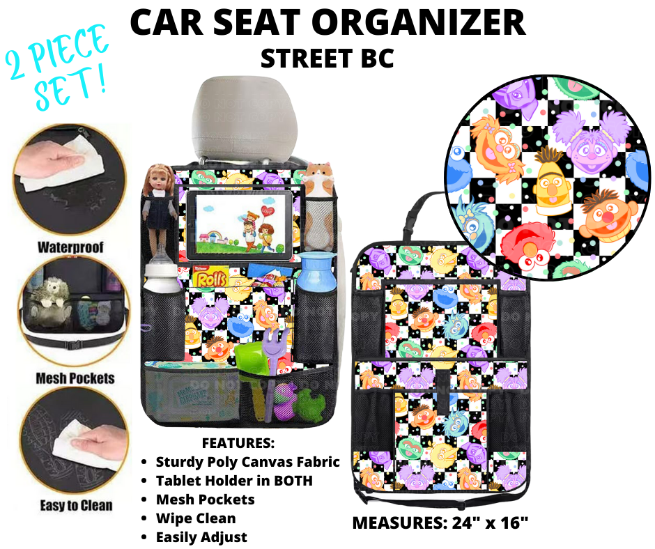 Preorder Custom 2-Piece Car Seat Organisers - Closes 2 Jan - ETA mid Apr 2025