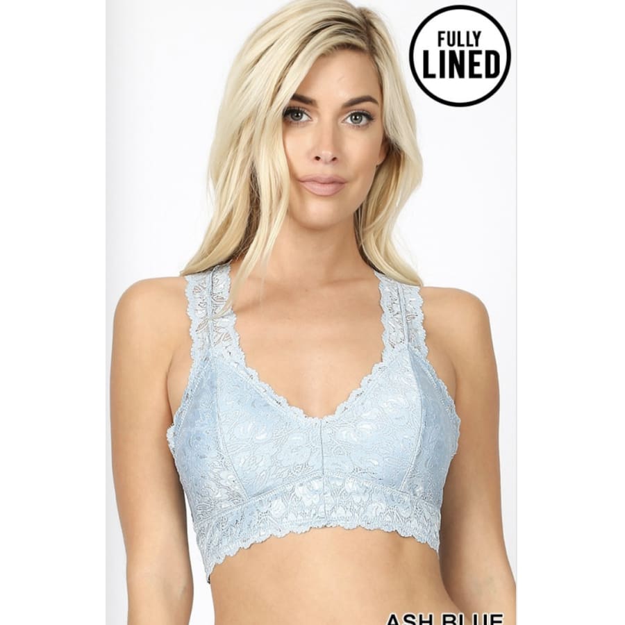 Stretch Lace Hourglass Bralette Navy