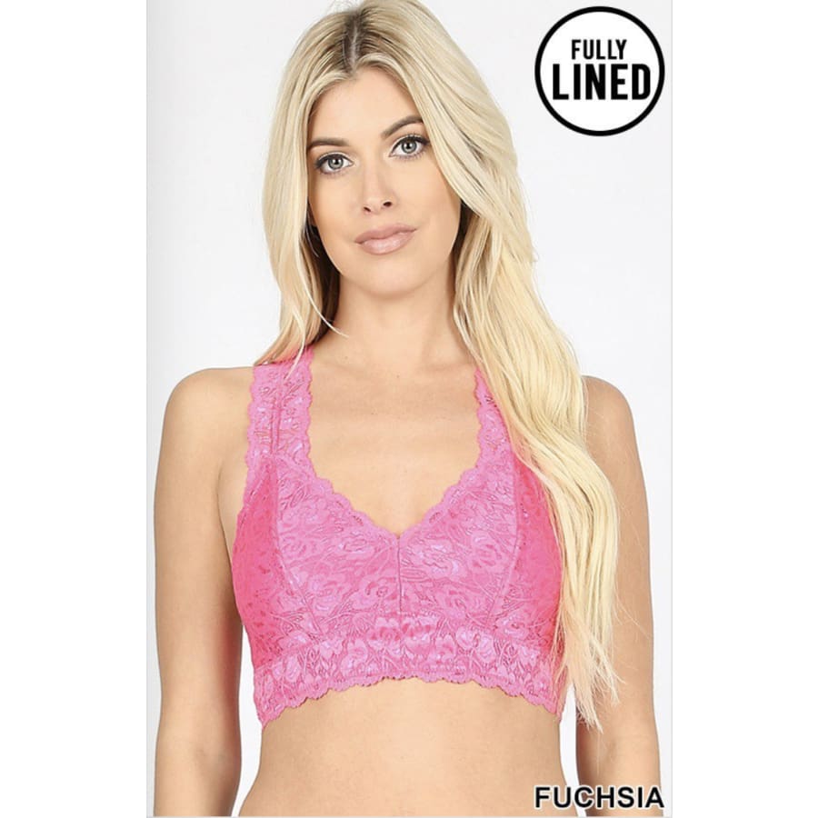 Women & Plus Front V-Lattice Bralette with Adjustable Straps and Removable  Bra Pads (S~3XL)