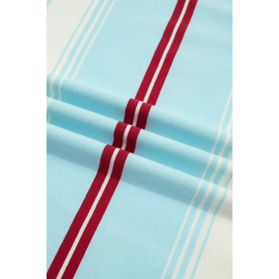 Stripe Casual Striped Patchwork Long Sleeve Loose Pullover Top Apparel and Accessories