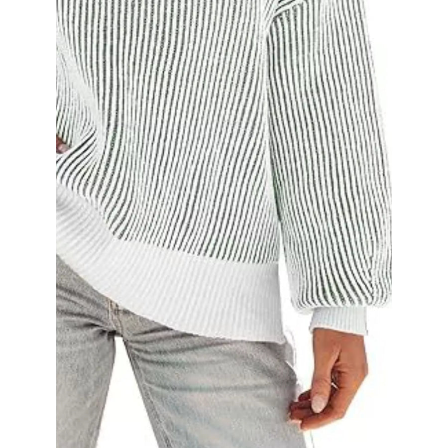 Stripe Dropped Shoulder Sweater Apparel and Accessories