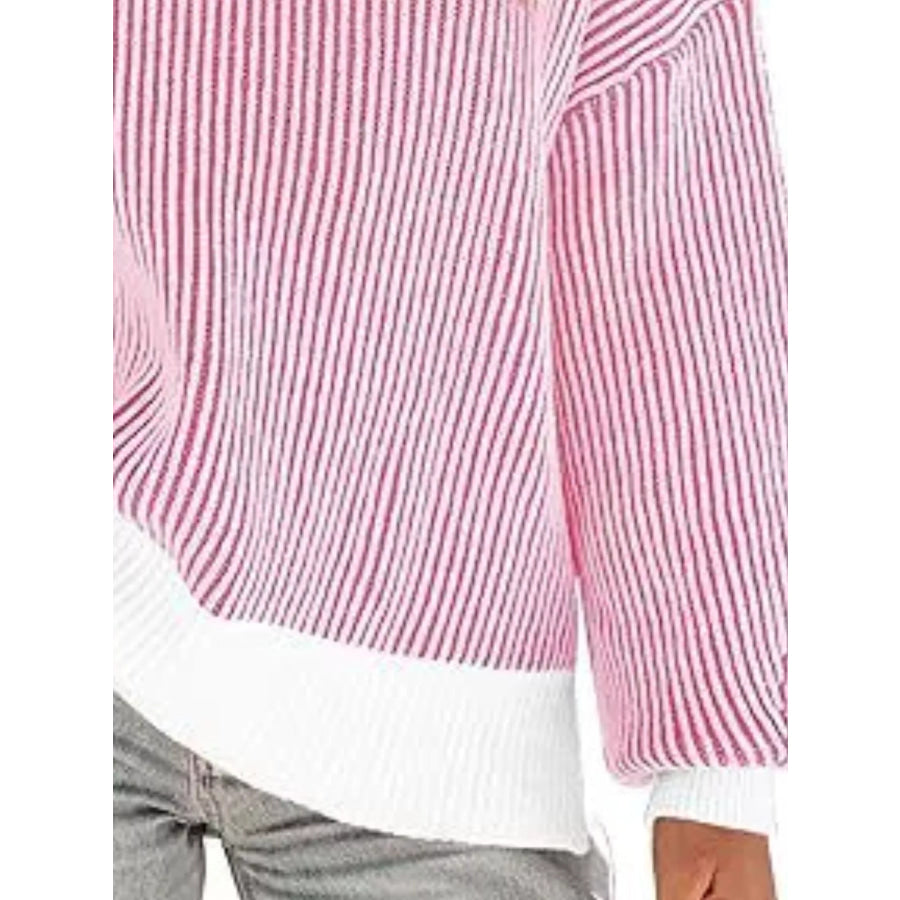 Stripe Dropped Shoulder Sweater Apparel and Accessories