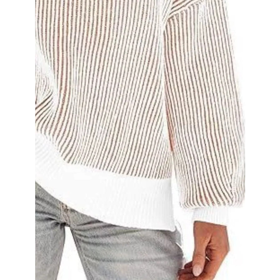 Stripe Dropped Shoulder Sweater Apparel and Accessories