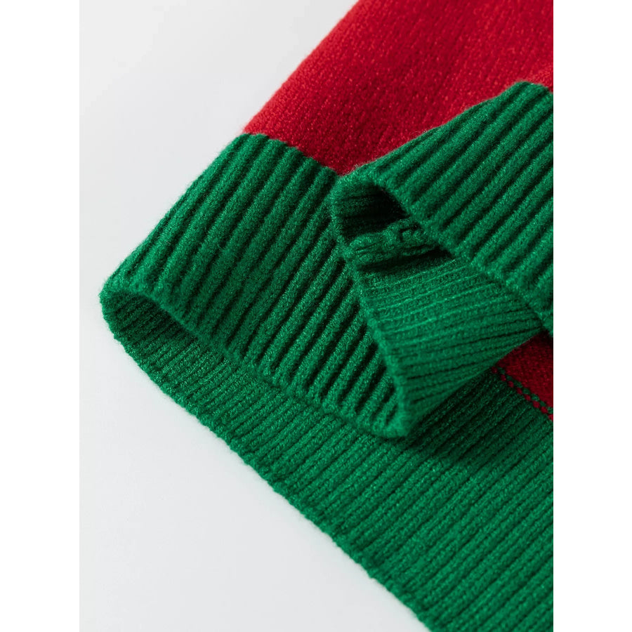 Stripe Festive Holly Jolly Sequin Christmas Holiday Sweater Apparel and Accessories