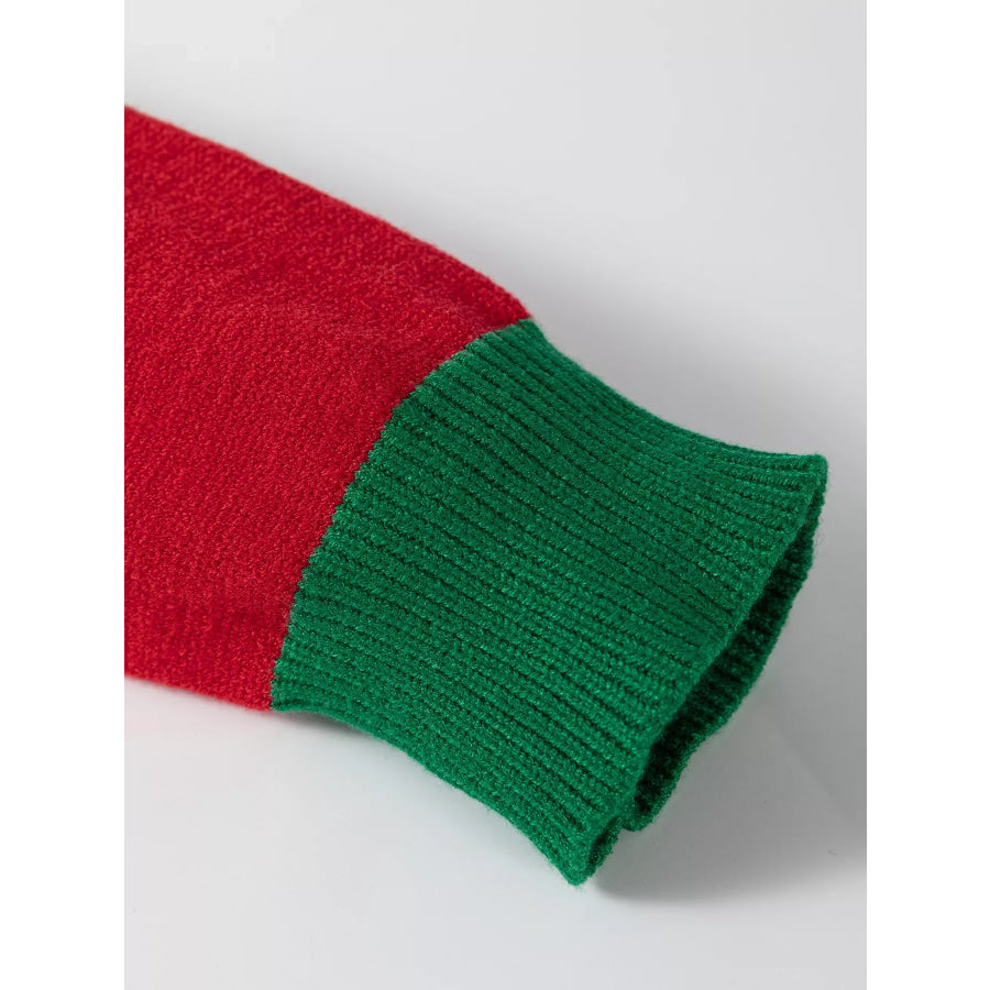 Stripe Festive Holly Jolly Sequin Christmas Holiday Sweater Apparel and Accessories