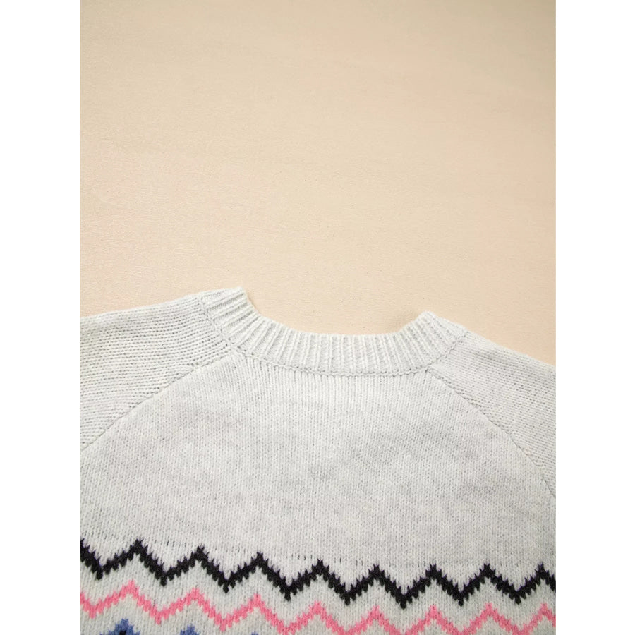Stripe Geometric Button Up Sweater Cardigan Apparel and Accessories