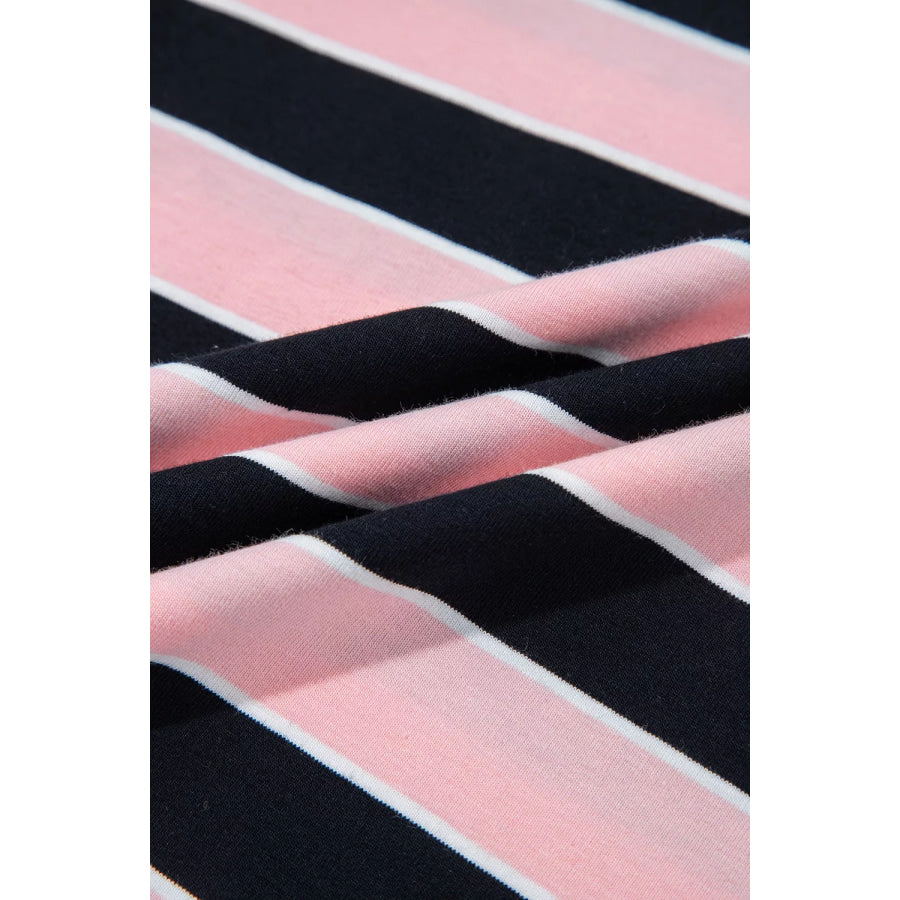 Stripe Loose Tee and Pants Two Piece Set Apparel Accessories