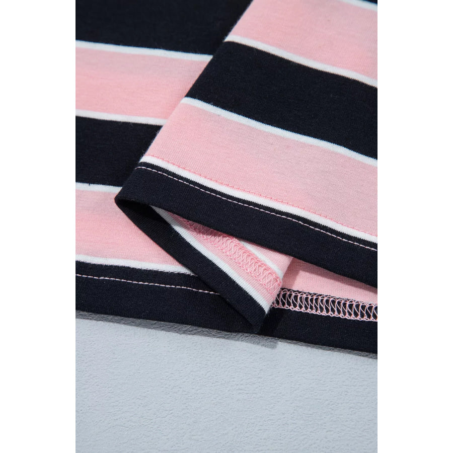 Stripe Loose Tee and Pants Two Piece Set Apparel Accessories