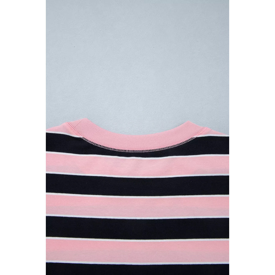 Stripe Loose Tee and Pants Two Piece Set Apparel Accessories