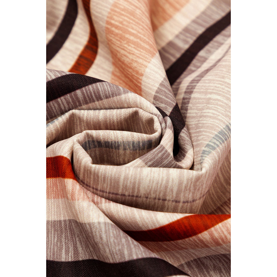 Stripe Square Neck Sleeveless Smocked Bodice Wide Leg Jumpsuit Apparel and Accessories