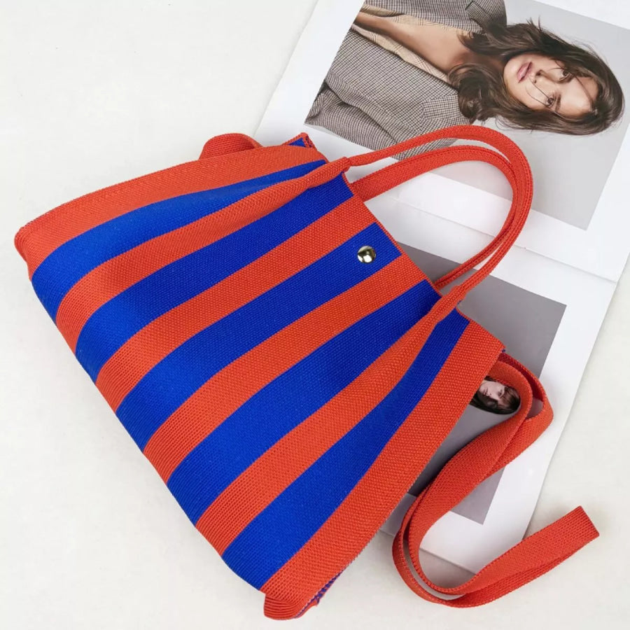Striped Adjustable Strap Crossbody Bag Apparel and Accessories