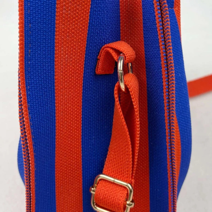Striped Adjustable Strap Crossbody Bag Apparel and Accessories