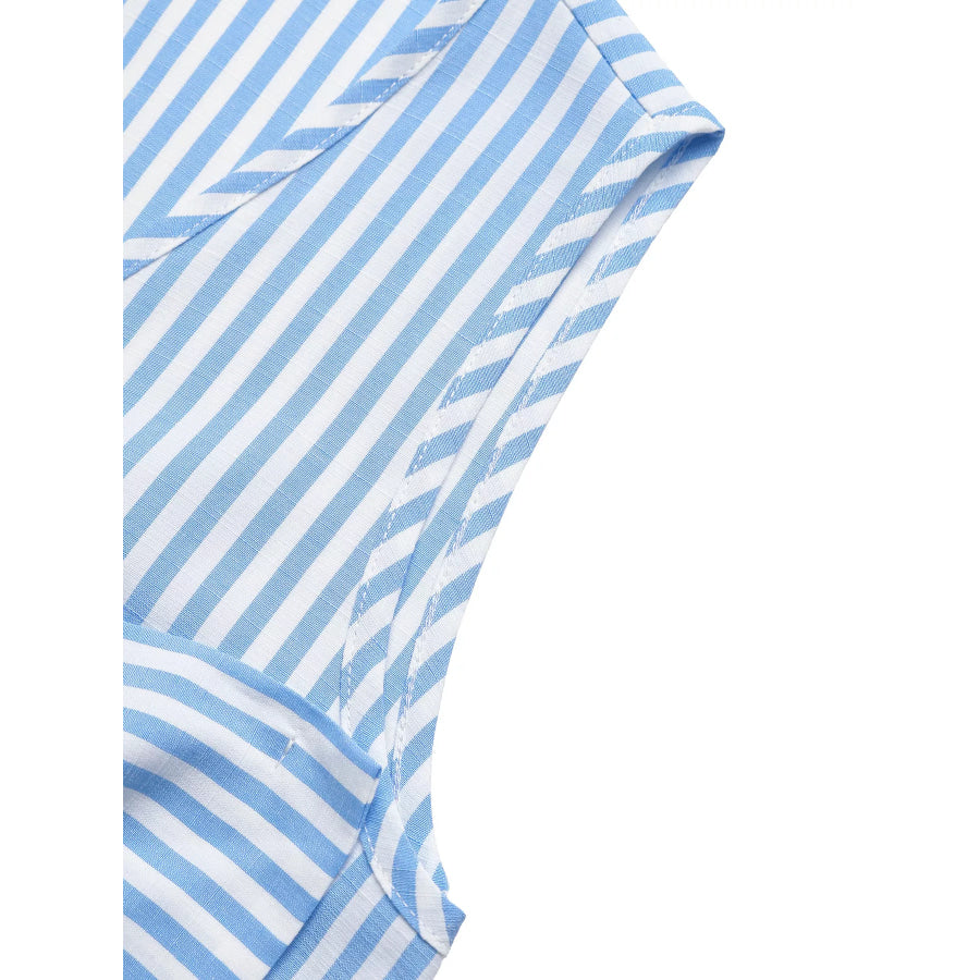 Striped Bowknot Sleeveless Top & Shorts Set Apparel and Accessories