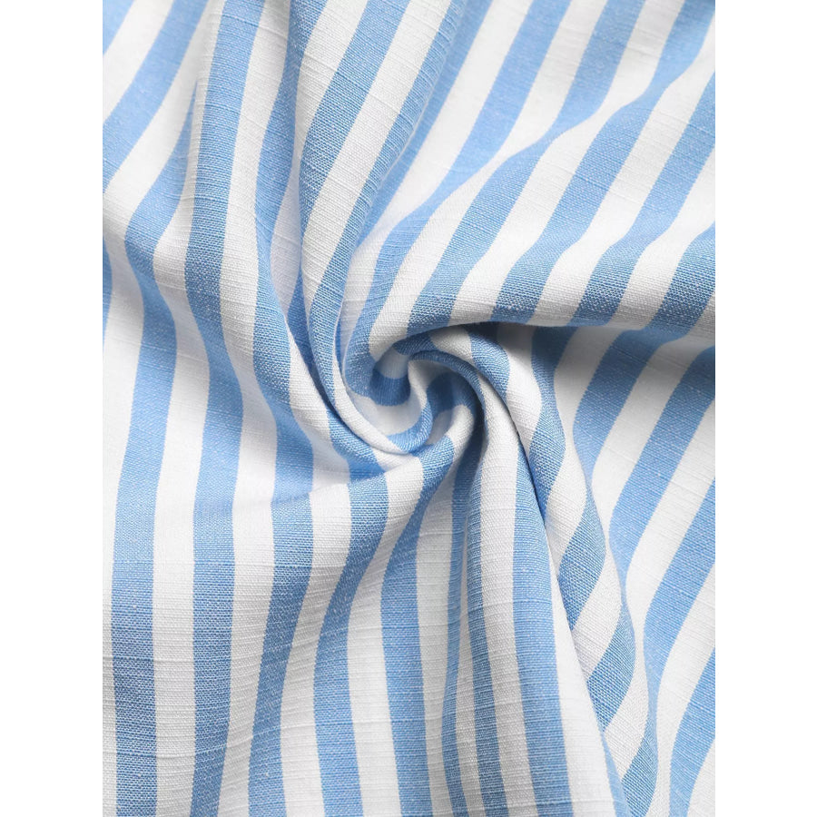 Striped Bowknot Sleeveless Top & Shorts Set Apparel and Accessories