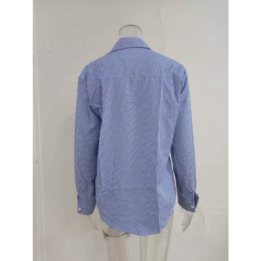 Striped Button-Down Relaxed Fit Shirt Apparel and Accessories