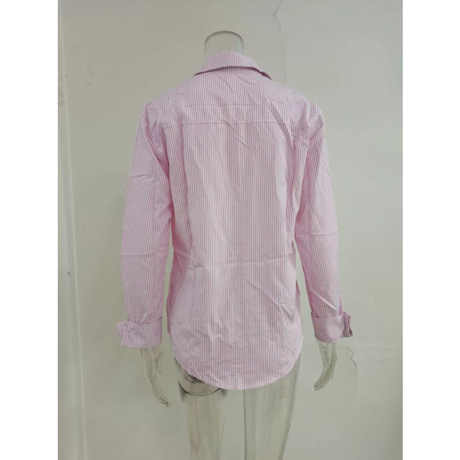 Striped Button-Down Relaxed Fit Shirt Apparel and Accessories