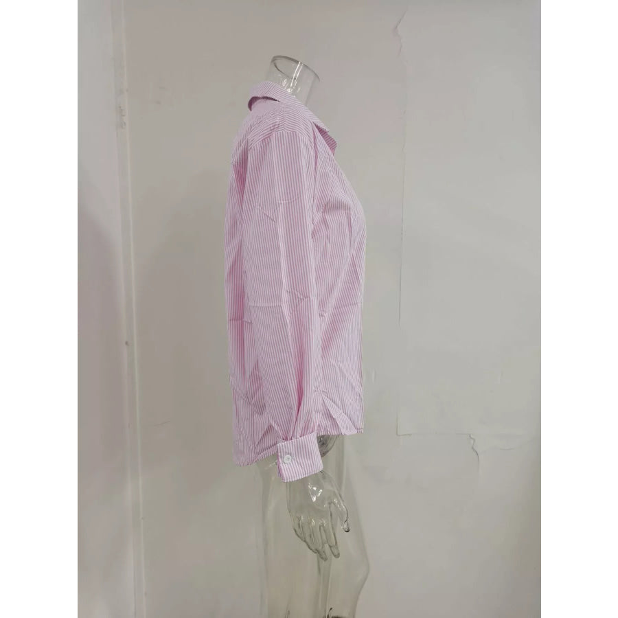 Striped Button-Down Relaxed Fit Shirt Apparel and Accessories