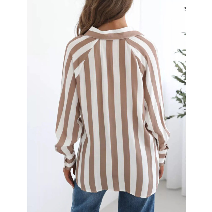 Striped Button-Down Shirt Apparel and Accessories