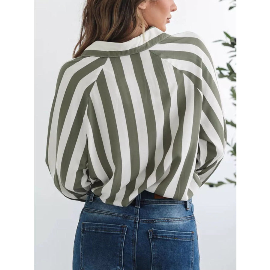 Striped Button-Down Shirt Apparel and Accessories