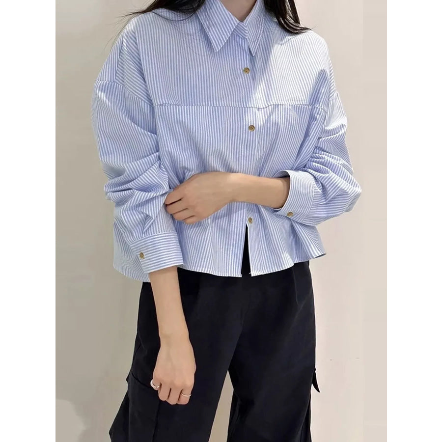 Striped Button-Down Shirt Apparel and Accessories