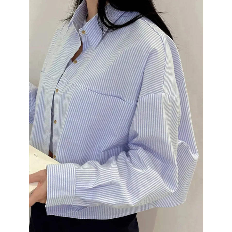 Striped Button-Down Shirt Apparel and Accessories