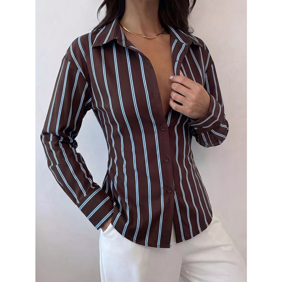 Striped Button-Down Slim-Fit Shirt Apparel and Accessories