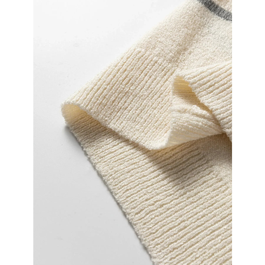 Striped Button-Down Sweater Vest Apparel and Accessories