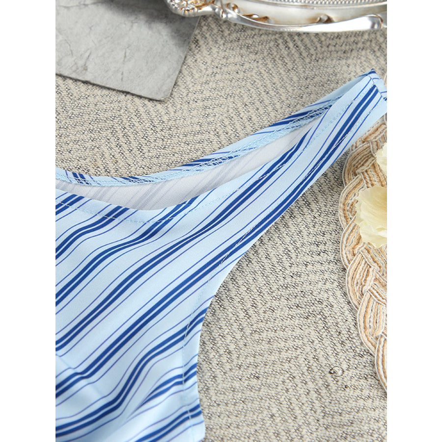 Striped Cami & Shirt and Pants Lounge Set Apparel and Accessories