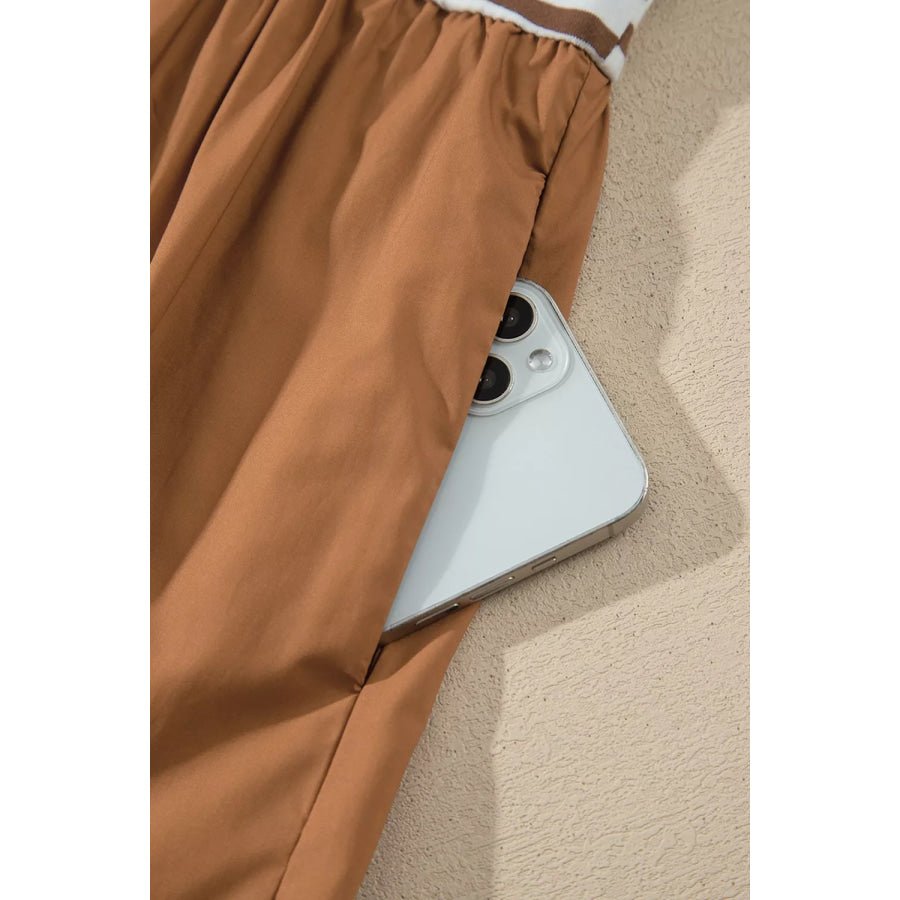 Striped Colorblock Patchwork Sleeveless Casual Long Dress Apparel and Accessories