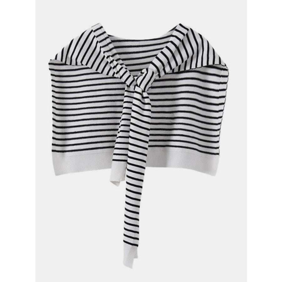 Striped Contrast Knit Wrap Apparel and Accessories