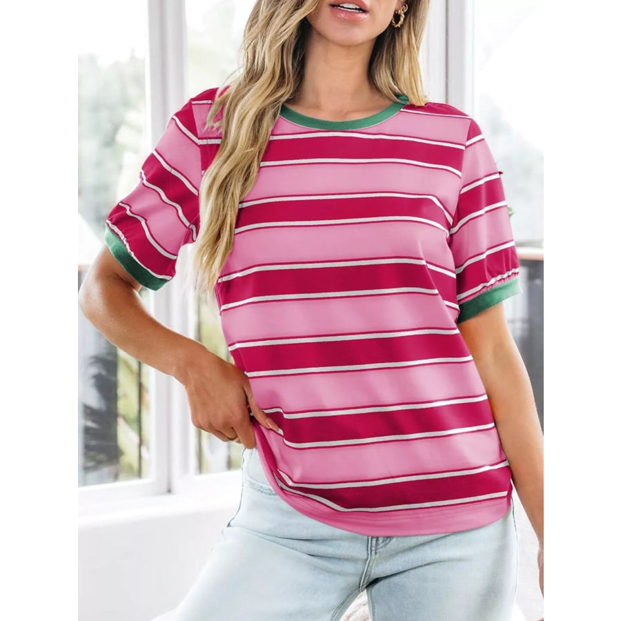 Striped Crew Neck T-Shirt