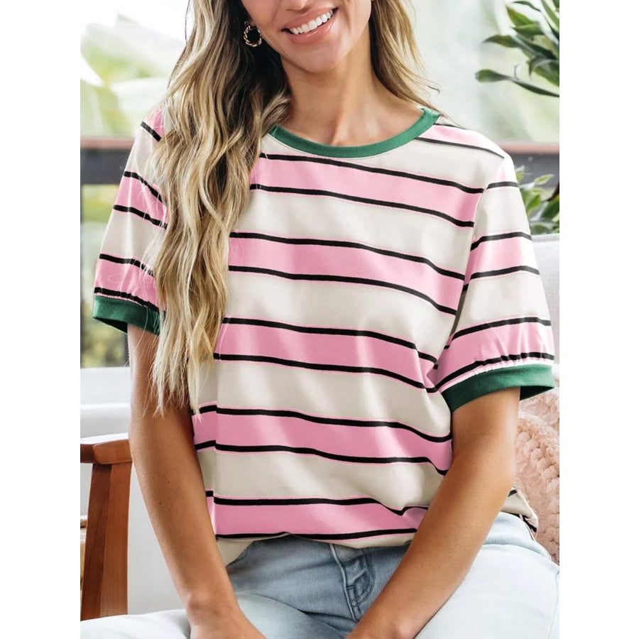 Striped Crew Neck T-Shirt