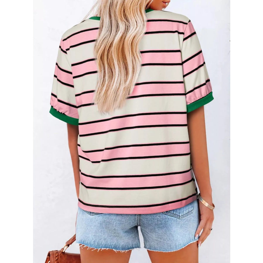 Striped Crew Neck T-Shirt